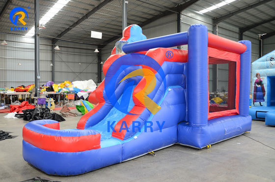 EN71/EN14960/CE Homem-Aranha certificado Casa de salto inflável com escorrega e piscina