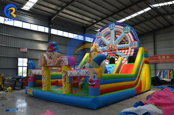 Cores personalizadas Unisex Roda gigante inflável Trampolim do castelo saltador para comercial