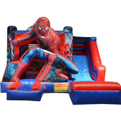 Casa de salto comercial inflável Spiderman com material de PVC certificado EN14960