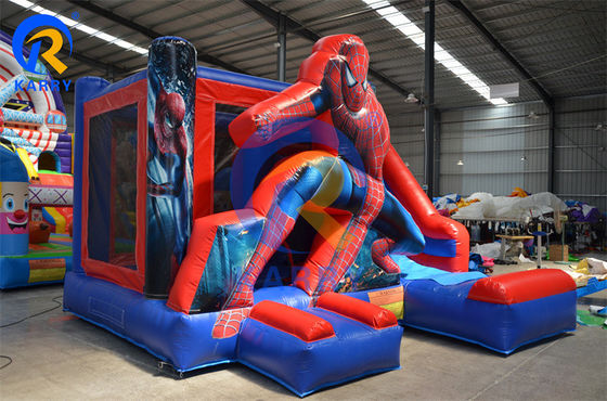 Casa de salto comercial inflável Spiderman com material de PVC certificado EN14960