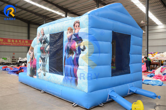 Casa de salto inflável comercial com slide portátil Castelo congelado para festas divertidas