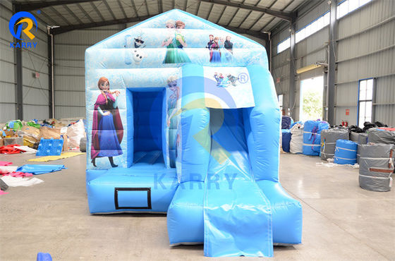 Casa de salto inflável comercial com slide portátil Castelo congelado para festas divertidas