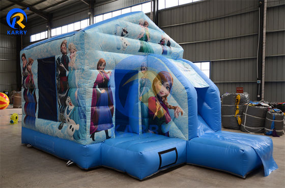 Casa de salto inflável comercial com slide portátil Castelo congelado para festas divertidas