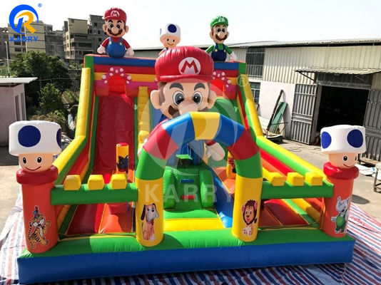 Aluguel comercial de tamanho completo Combo Bouncer inflável com kit de deslizamento e reparação de água