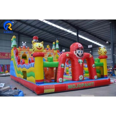 Aluguel comercial de tamanho completo Combo Bouncer inflável com kit de deslizamento e reparação de água