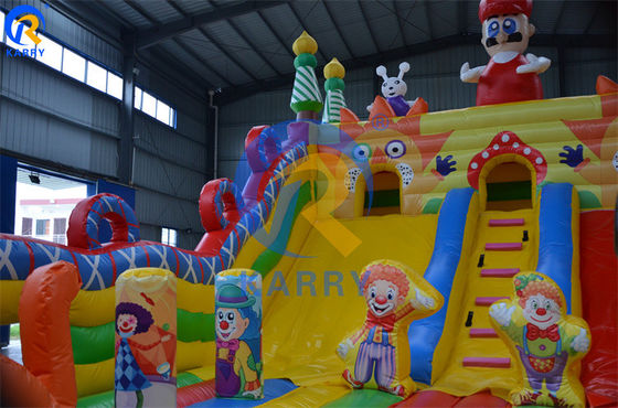 Cores personalizadas Commercial Grade Outdoor inflável Mario Theme Bouncer Slide Combo