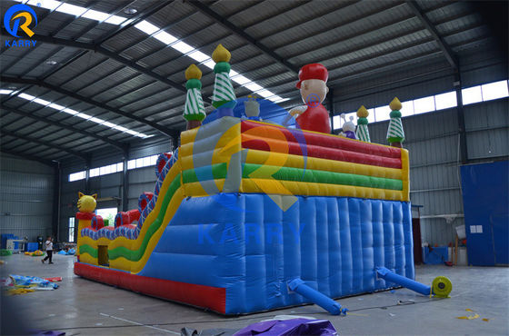 Cores personalizadas Commercial Grade Outdoor inflável Mario Theme Bouncer Slide Combo