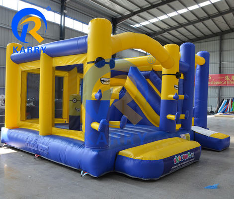 PORTABLE Outdoor Commercial Bouncy Inflatable Slide Bounce House com Logotipo do Cliente