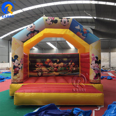 Mini PVC inflável Casa Castelo salto com personagens de desenhos animados favoritos das crianças