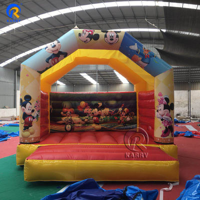 Mini PVC inflável Casa Castelo salto com personagens de desenhos animados favoritos das crianças