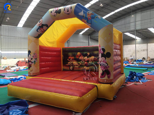 Mini PVC inflável Casa Castelo salto com personagens de desenhos animados favoritos das crianças