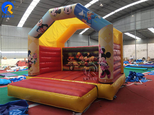 Mini PVC inflável Casa Castelo salto com personagens de desenhos animados favoritos das crianças