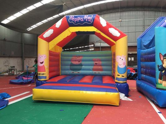 Mini PVC inflável Casa Castelo salto com personagens de desenhos animados favoritos das crianças