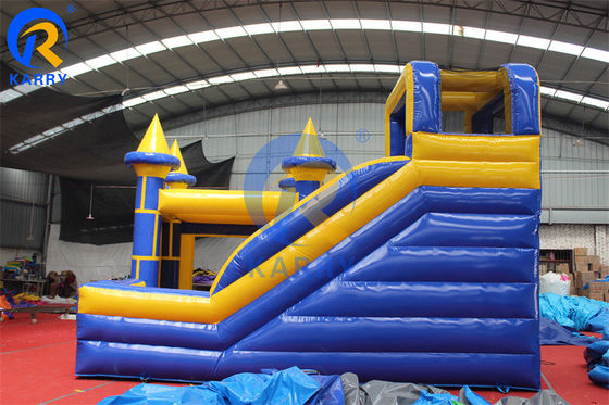 Salto inflável desenho animado castelo salto com casa de escorregador fora de obstáculo bouncer