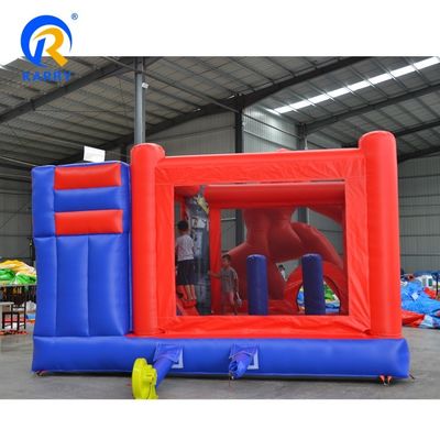 Unisex PVC inflável comercial Spiderman Casa de salto com ventilador de diapositivos incluído