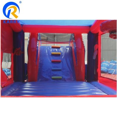 Castelo de salto inflável de cores personalizadas Homem-Aranha Castelo de salto com combinação de slide