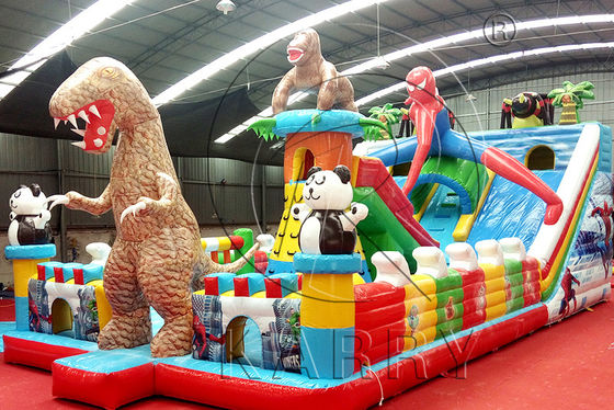 14 Anos de Roda de Ferris Louca Cidade de diversão inflável Castelo salto com parque temático de animais