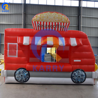 Indoor PVC Commercial Inflável Relax Café Car Jumping Bouncy Castle Popcorn Booth
