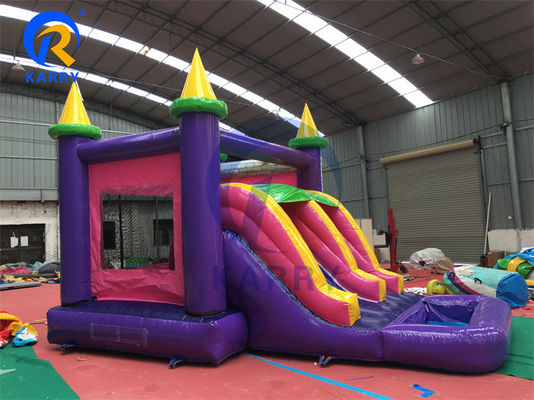 14 Faixa etária Bounce inflável em casa Salto castelo com escorrega