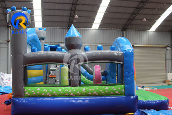 Rainbow PVC inflável Trampolínia Unicórnio Comercial Bouncer com Slide e Blower