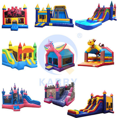 PVC 0,55mm inflável castelo congelado casa de salto combo de deslizamento para aluguel de festa comercial