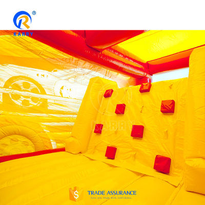 OEM aceitável inflável Grande Caminhão Vermelho Castelo Slide Combo para Crianças com sopro e deslizamento