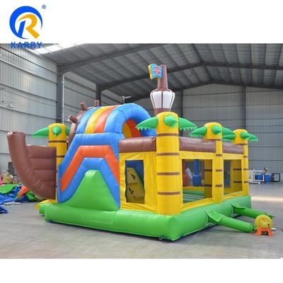 Entretenimento ao ar livre Capitão Pirata Air Jumper Inflável Castelo Salto com Slide