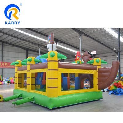 Entretenimento ao ar livre Capitão Pirata Air Jumper Inflável Castelo Salto com Slide