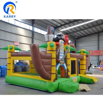 Entretenimento ao ar livre Capitão Pirata Air Jumper Inflável Castelo Salto com Slide