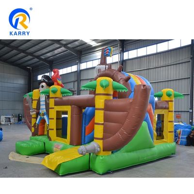 Entretenimento ao ar livre Capitão Pirata Air Jumper Inflável Castelo Salto com Slide