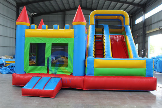 Logotipo do cliente Deslizamento de água inflável Castelo rebentador Combo por 14 anos até Outdoor Play