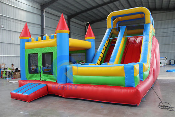 Logotipo do cliente Deslizamento de água inflável Castelo rebentador Combo por 14 anos até Outdoor Play