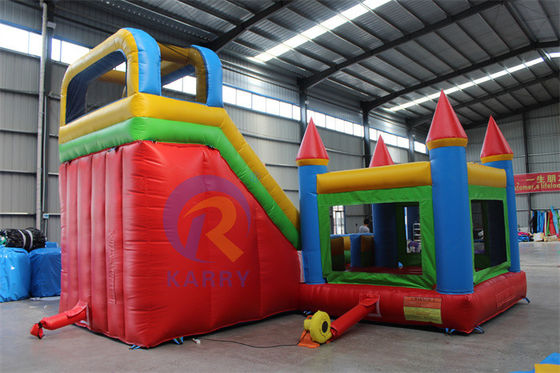 Logotipo do cliente Deslizamento de água inflável Castelo rebentador Combo por 14 anos até Outdoor Play