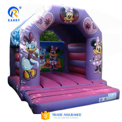 Personagens de desenhos animados bonitos PORTABLE Castelo de saltos Purple Inflável Jumping Bouncer Castelo