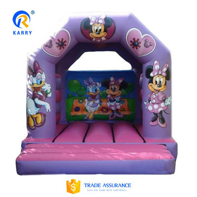 Personagens de desenhos animados bonitos PORTABLE Castelo de saltos Purple Inflável Jumping Bouncer Castelo