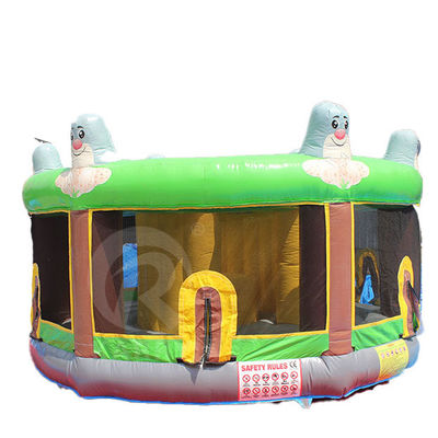 Logotipo Impresso Bounce House Guardião Árvore Elfo Slide inflável Bouncer com Slide de Água