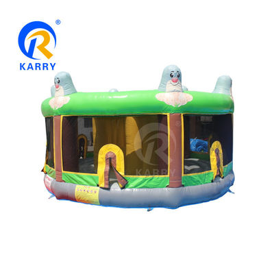 Logotipo Impresso Bounce House Guardião Árvore Elfo Slide inflável Bouncer com Slide de Água