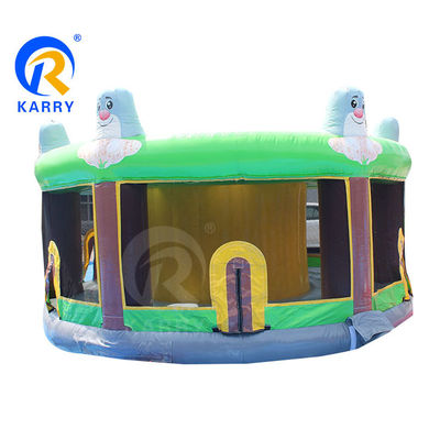 Logotipo Impresso Bounce House Guardião Árvore Elfo Slide inflável Bouncer com Slide de Água