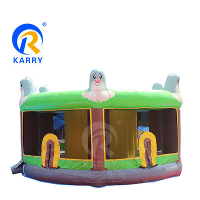 Logotipo Impresso Bounce House Guardião Árvore Elfo Slide inflável Bouncer com Slide de Água