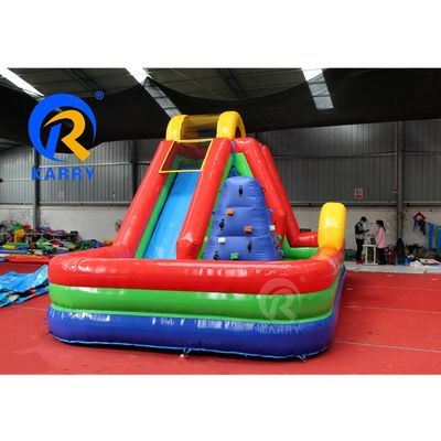 Jogos infláveis de água ao ar livre Castelo salto com deslizamento e escalada combo de parede