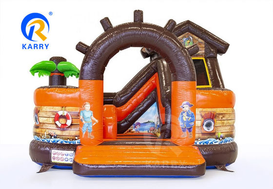 Entretenimento ao ar livre Unisexo PVC inflável Castelo salto com design de navio pirata