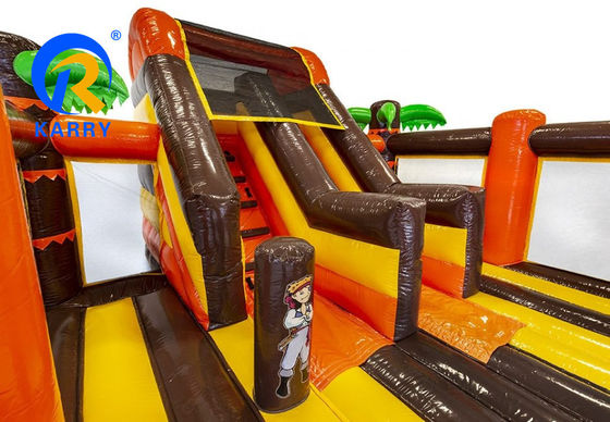 Entretenimento ao ar livre Unisexo PVC inflável Castelo salto com design de navio pirata