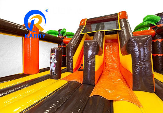 Entretenimento ao ar livre Unisexo PVC inflável Castelo salto com design de navio pirata