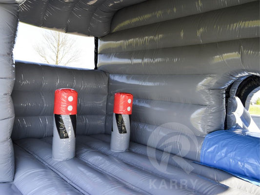 Caminhão cinzento Bate-papo inflável Combo Jump Jumping Bounce House para festa OEM aceito
