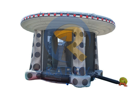 Unisex Outdoor Fun UFO Commercial Inflável Castelo Salto com Slide e Salto Área