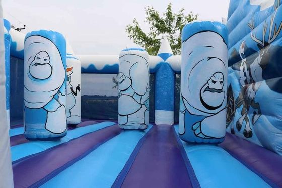Slide do Castelo de Salto Combo Temática congelada personalizada Casa de salto inflável para festa