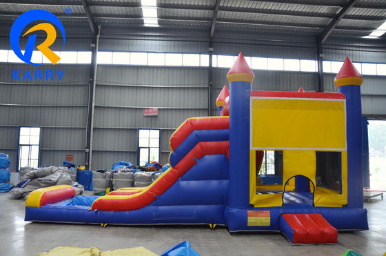 Jogos para crianças personalizados Castelo inflável chuvoso Seco Bouncer Piscina Slide Combo Salto Castelo com Piscina de Slide de Água Idade 14