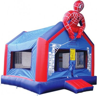 Festa unisex divertida com padrões CE Blower Spiderman Casa inflável