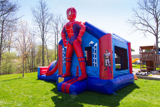Festa unisex divertida com padrões CE Blower Spiderman Casa inflável
