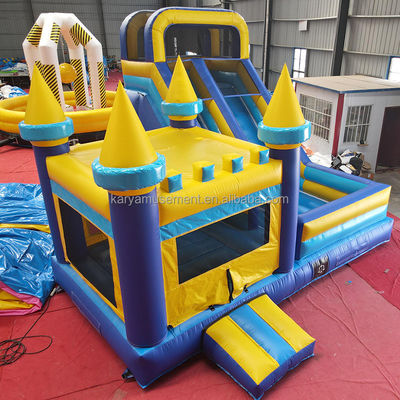 Tamanho personalizado Castelo inflável combo azul Slide Jumping Castle Casa comercial de salto